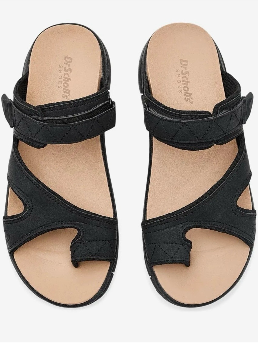 Dr. Scholl's Black Open-Toe Comfort Sandals